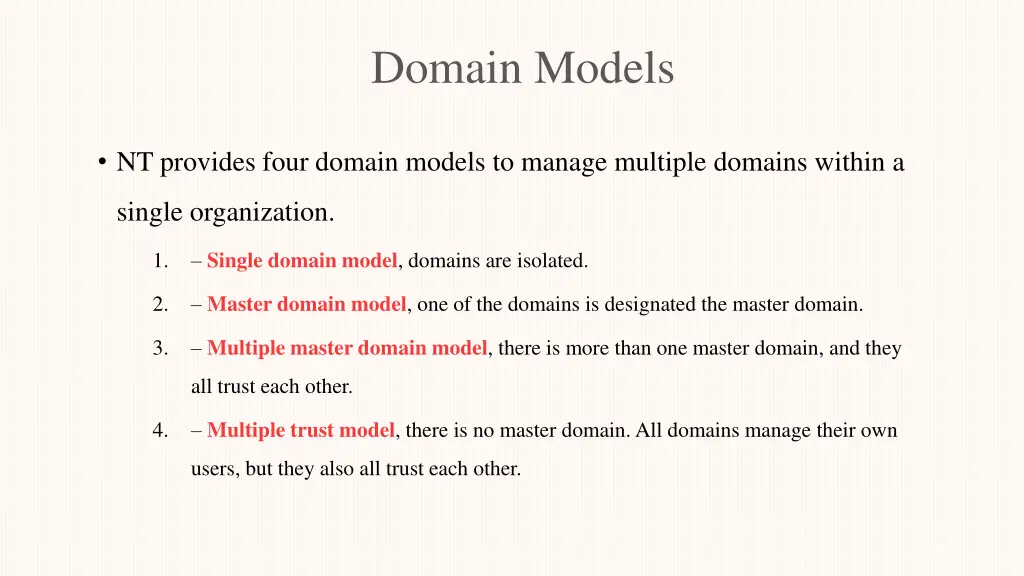 domain models