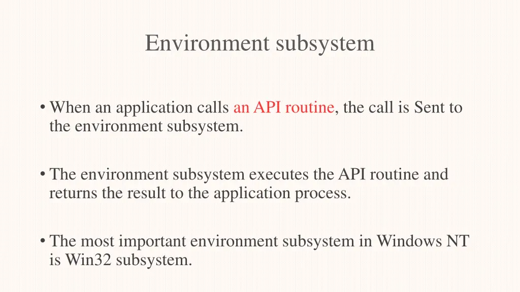 environment subsystem 1