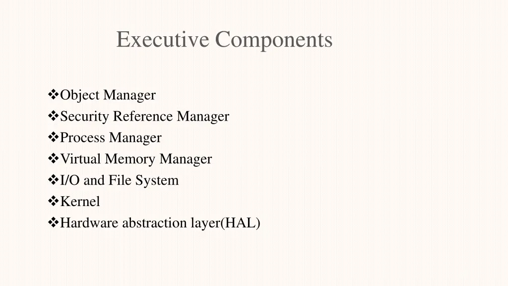 executive components