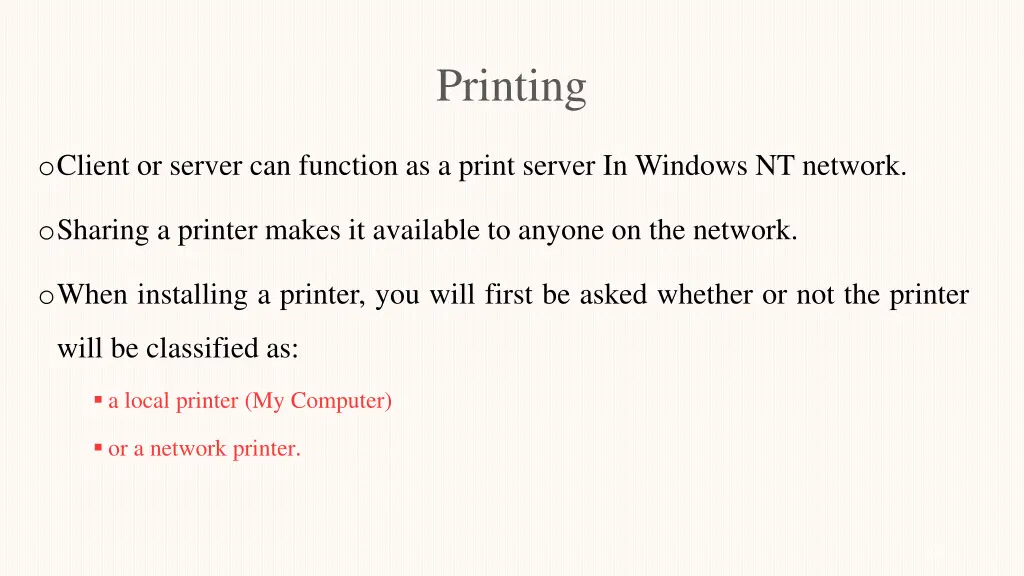 printing