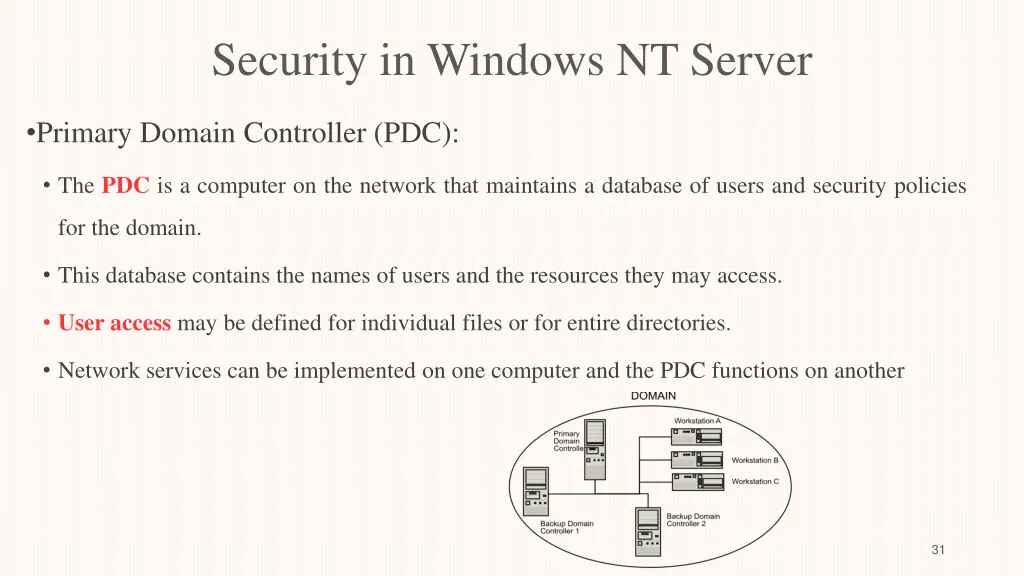 security in windows nt server 2