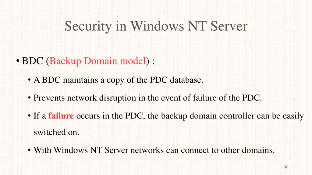 security in windows nt server 3