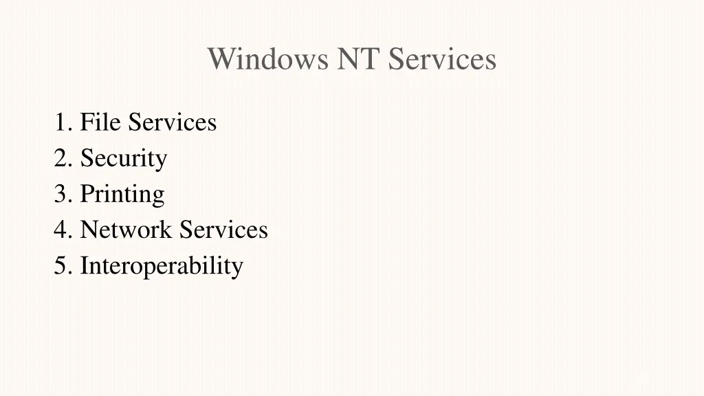 windows nt services