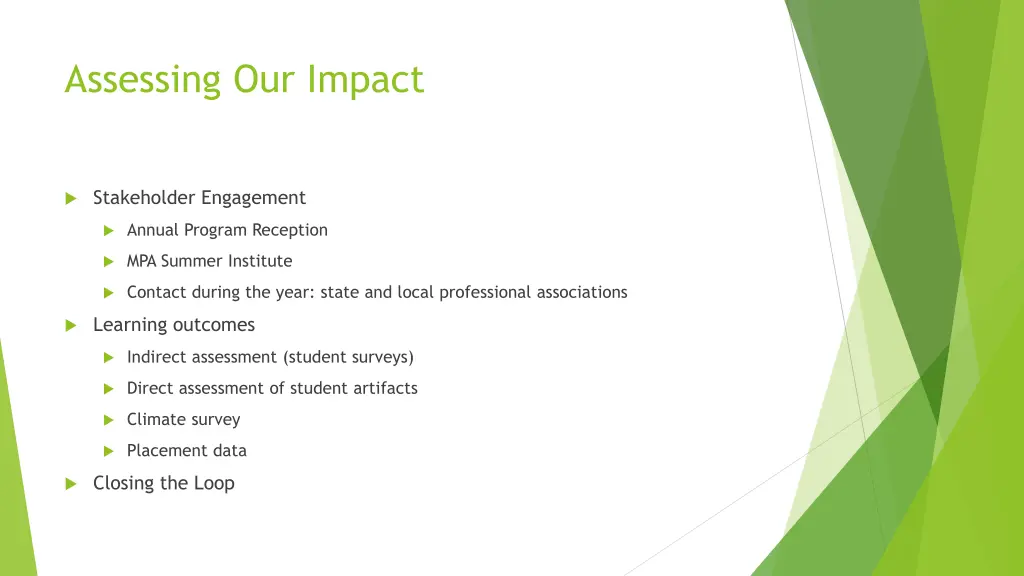 assessing our impact