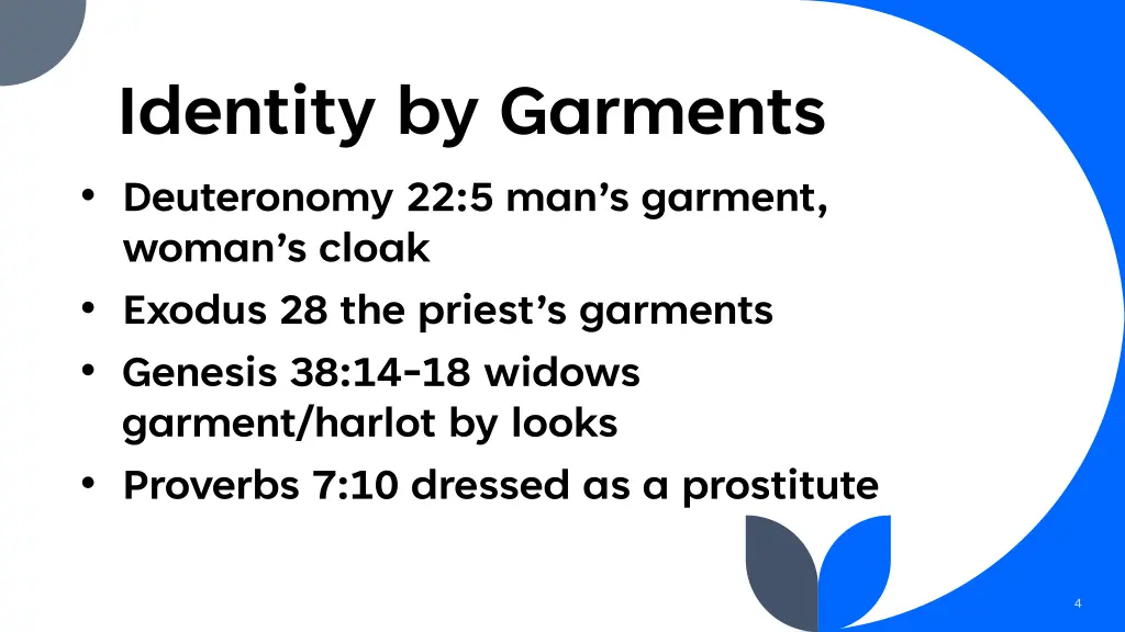 identity by garments deuteronomy