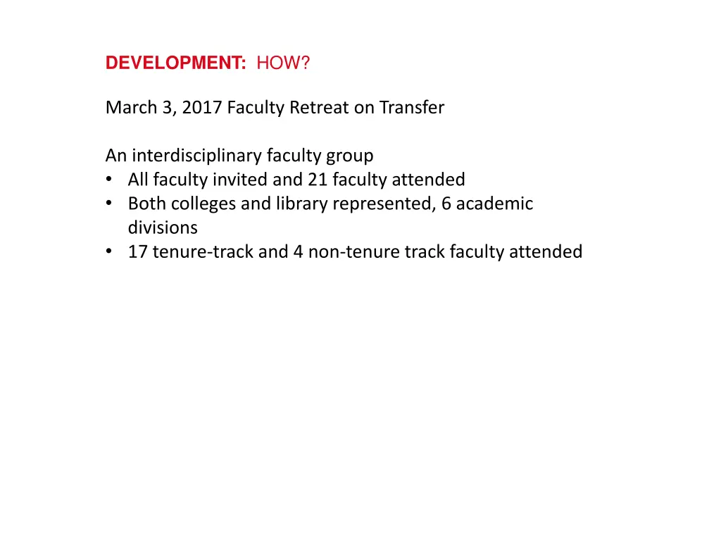 development how