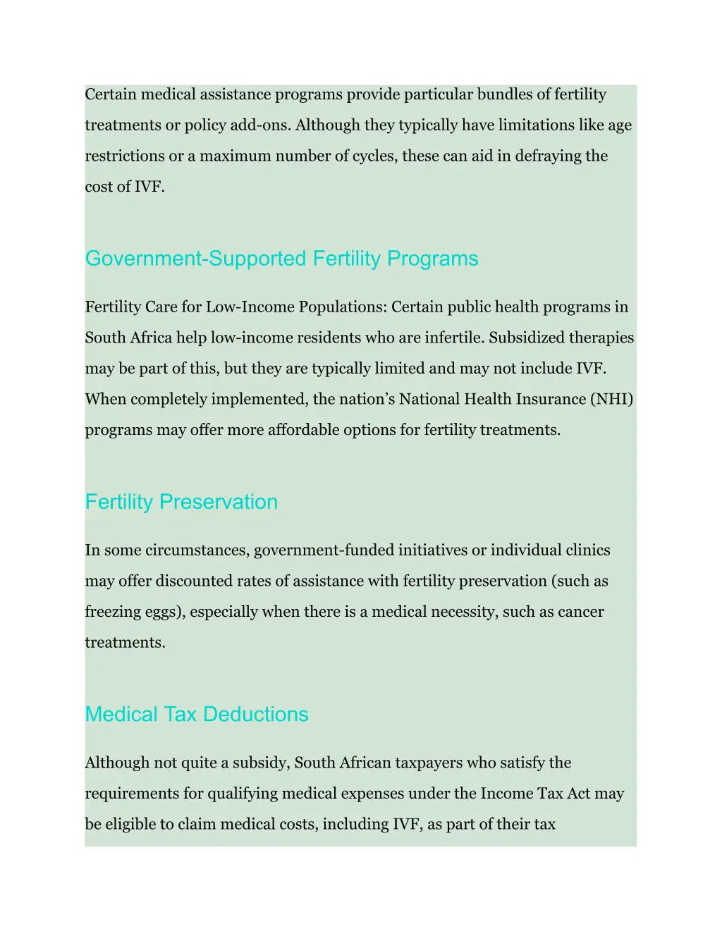 certain medical assistance programs provide