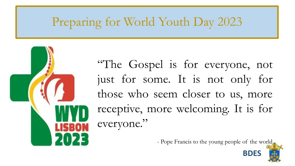 preparing for world youth day 2023