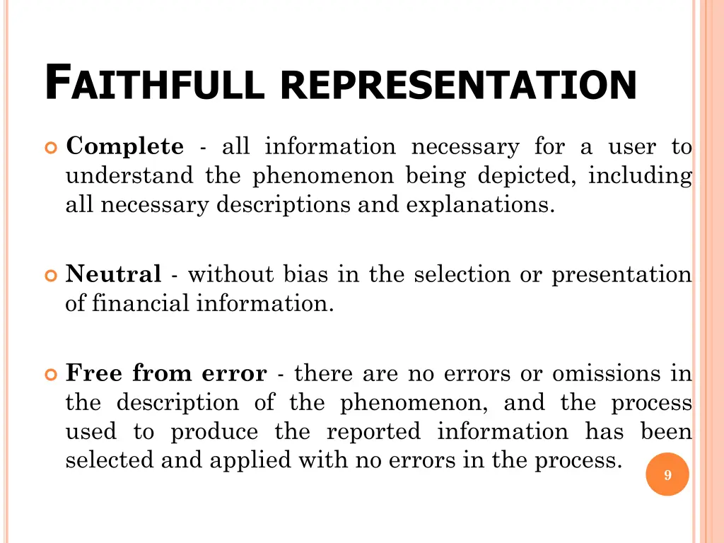 f aithfull representation 1