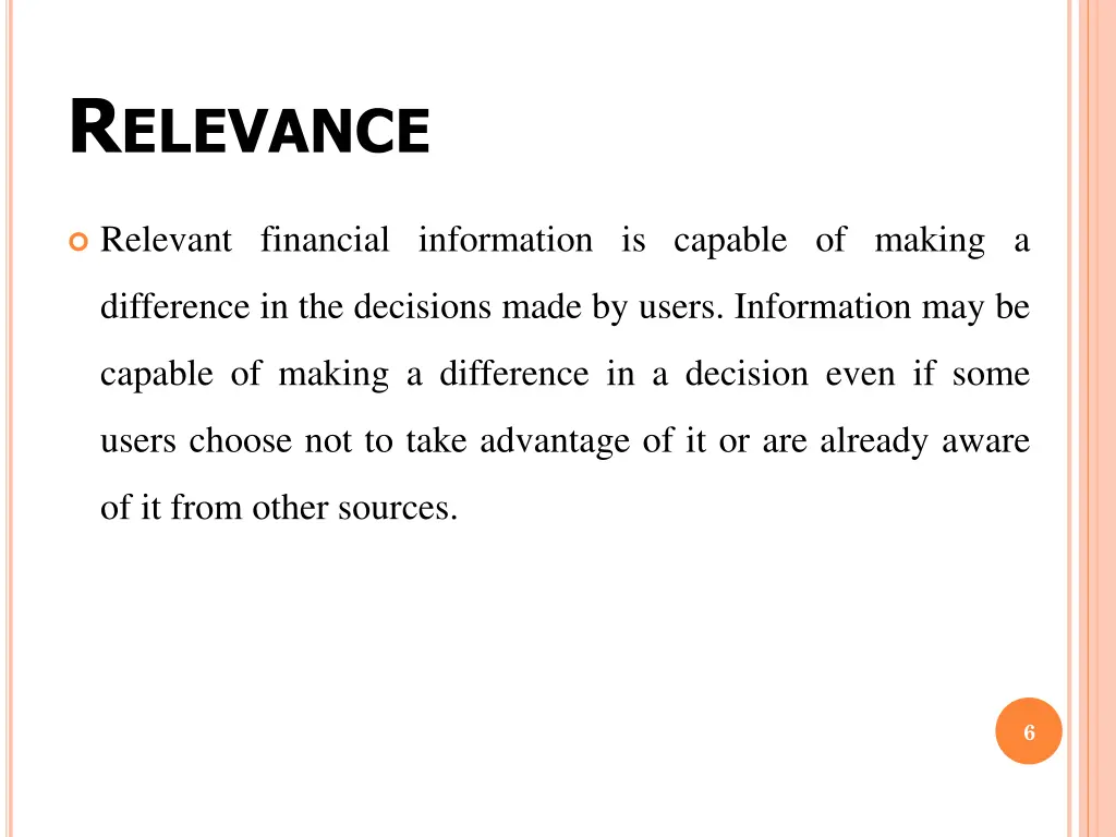 r elevance