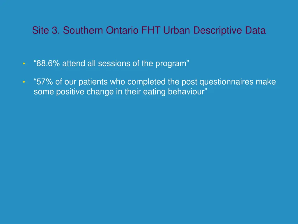 site 3 southern ontario fht urban descriptive data