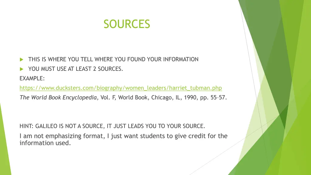 sources
