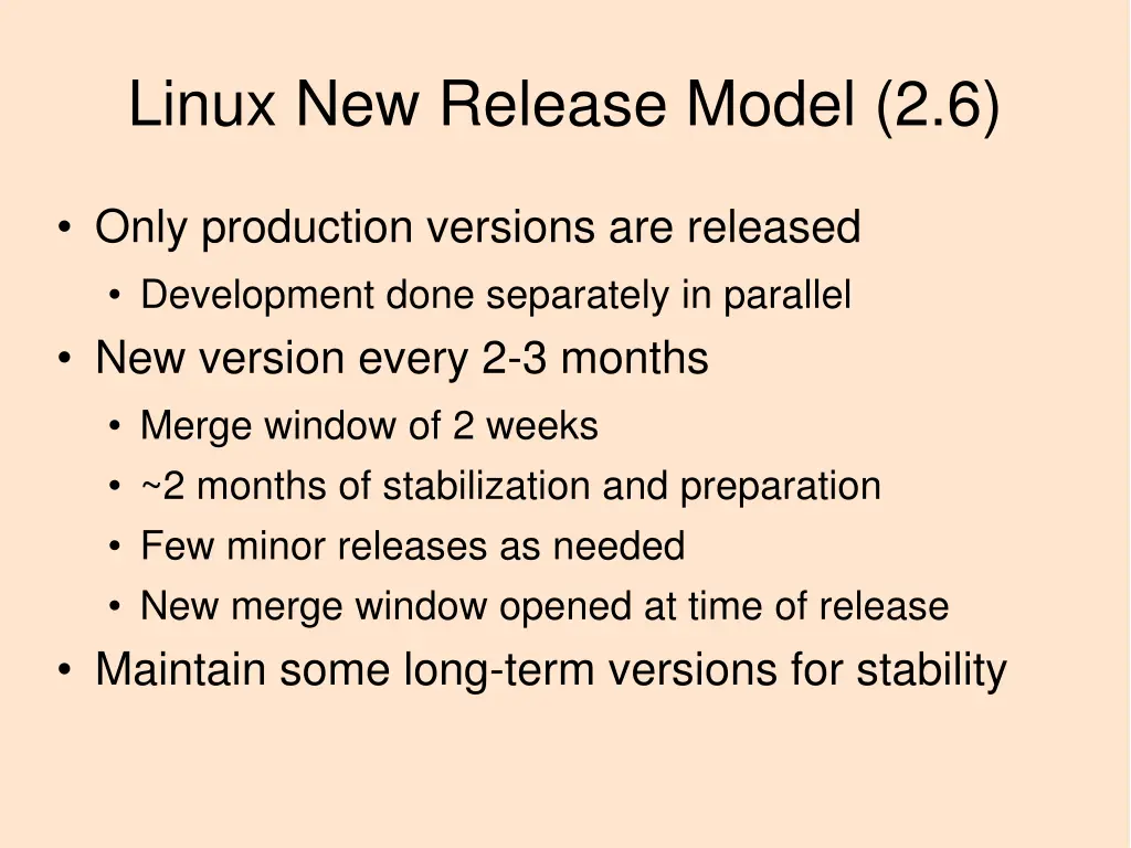 linux new release model 2 6 1