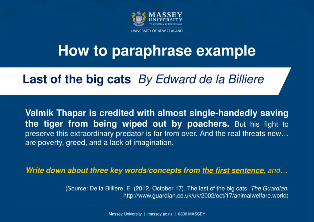 how to paraphrase example