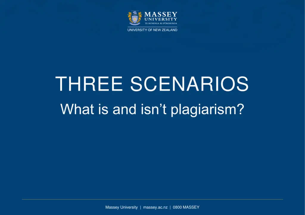 three scenarios what is and isn t plagiarism