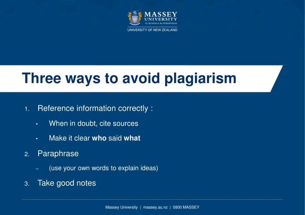 three ways to avoid plagiarism