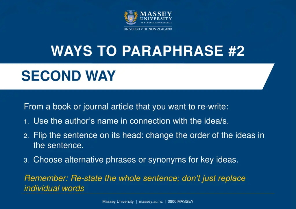 ways to paraphrase 2