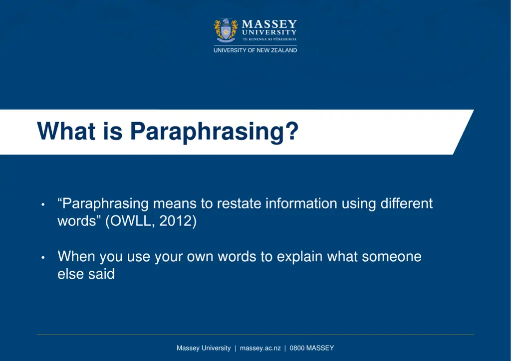 what is paraphrasing