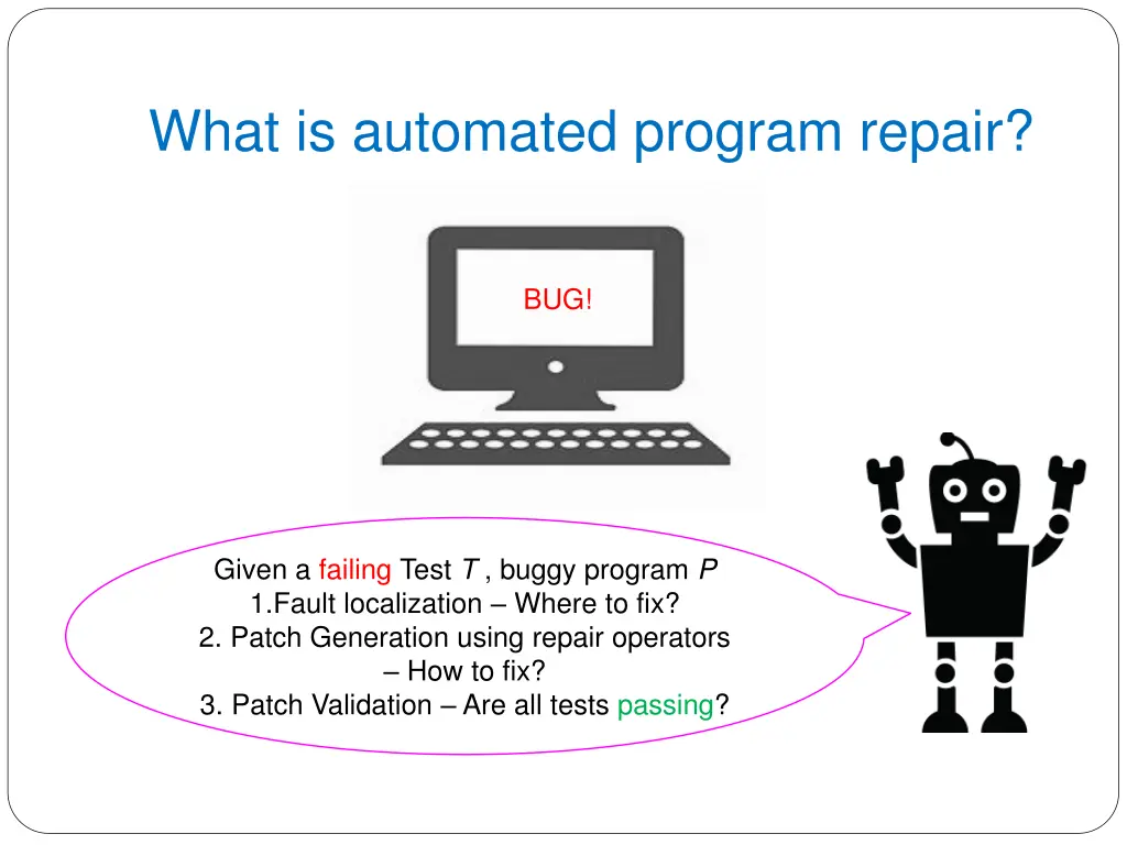 what is automated program repair
