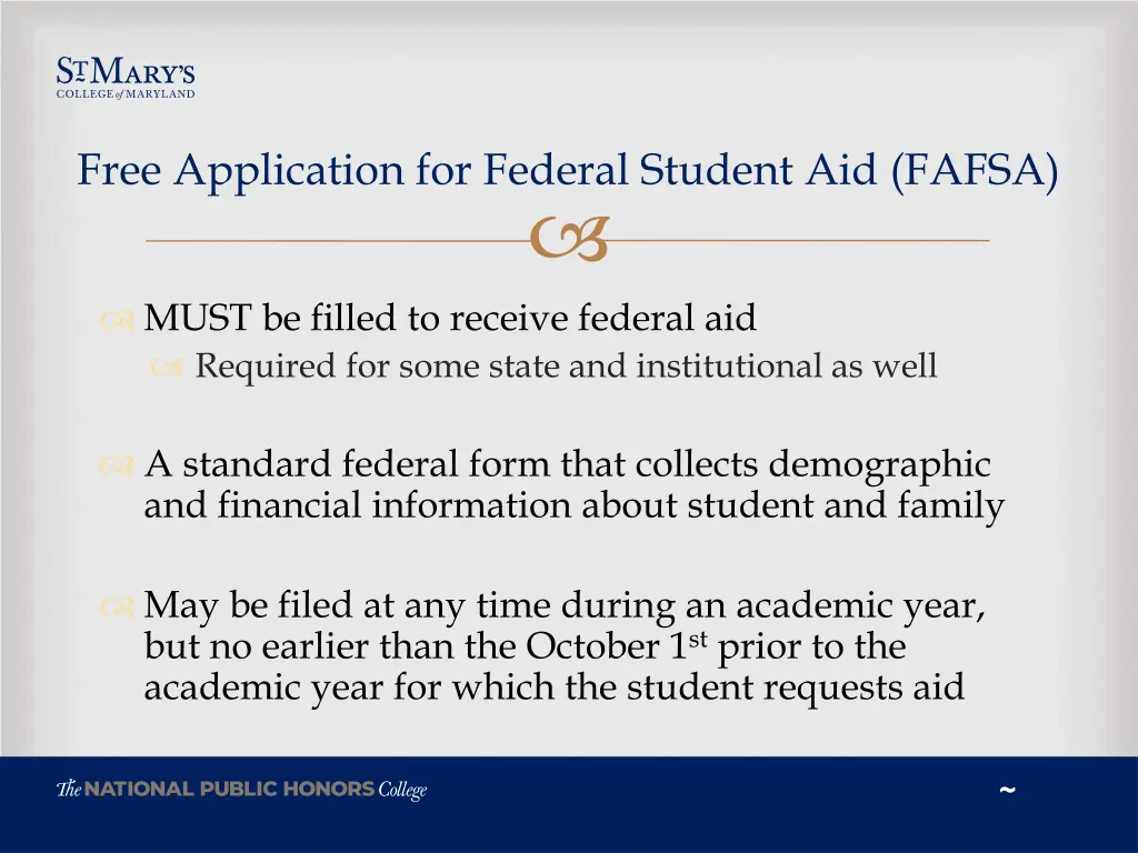 free application for federal student aid fafsa