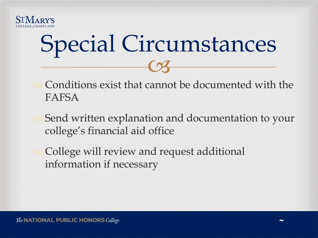 special circumstances