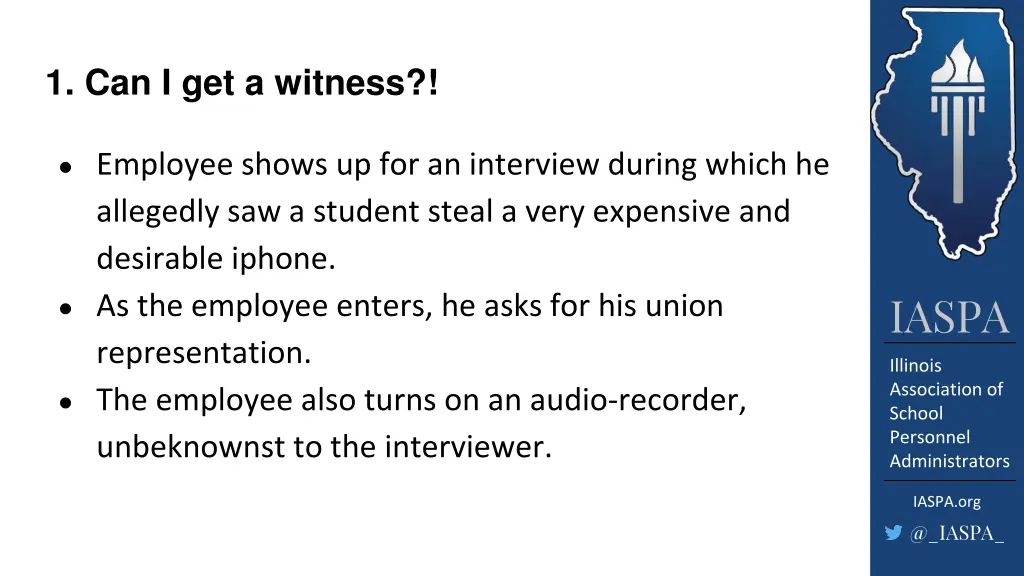 1 can i get a witness