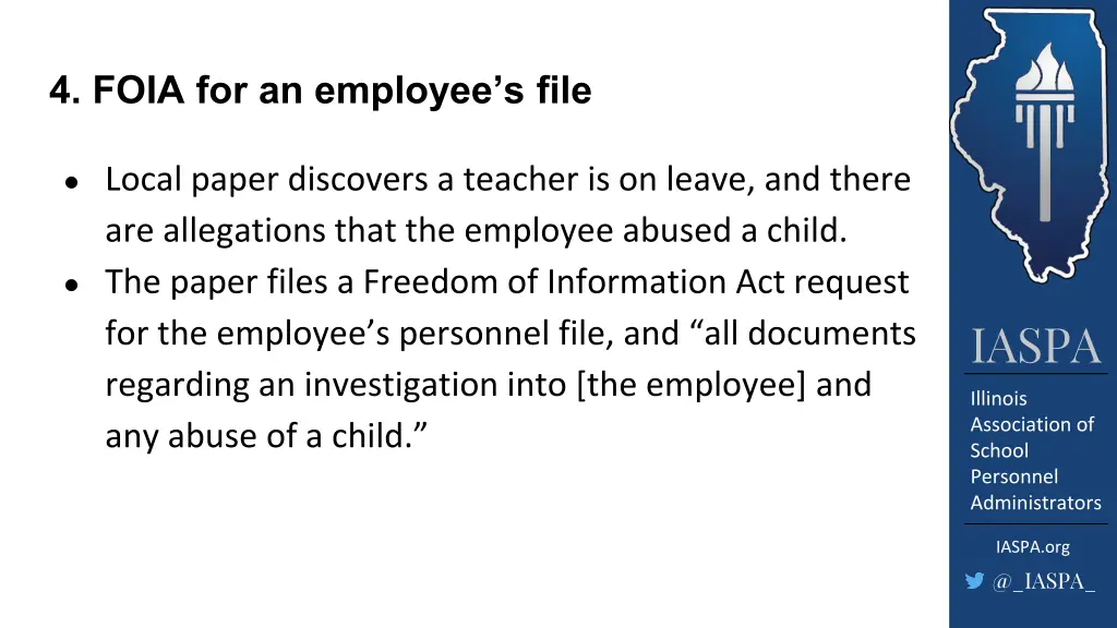 4 foia for an employee s file