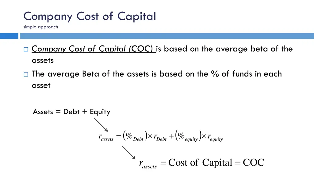 company cost of capital simple approach