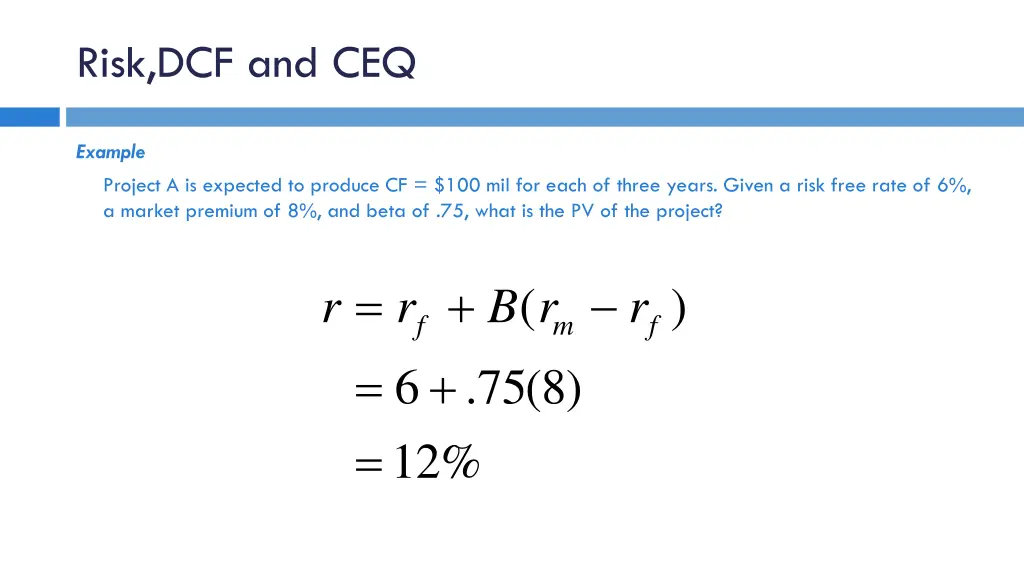 risk dcf and ceq 2