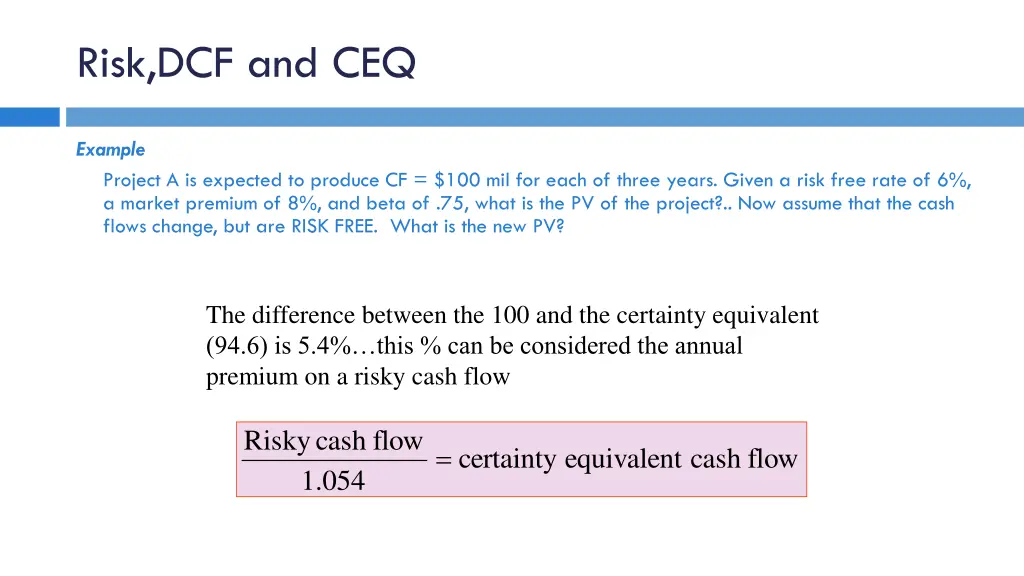risk dcf and ceq 8