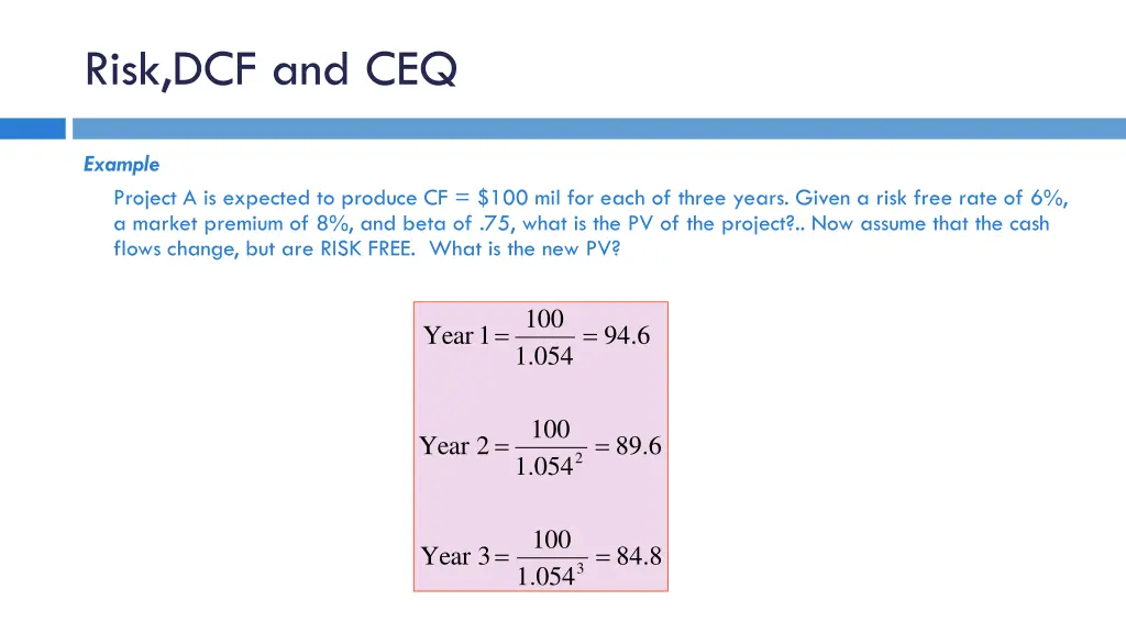 risk dcf and ceq 9