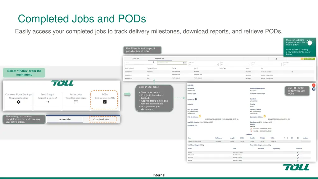 completed jobs and pods