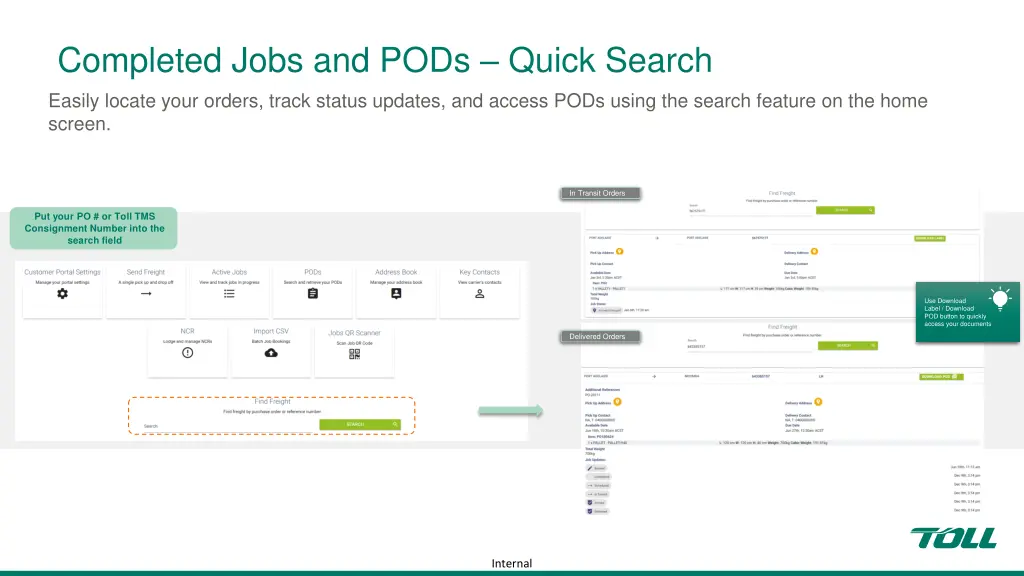 completed jobs and pods quick search