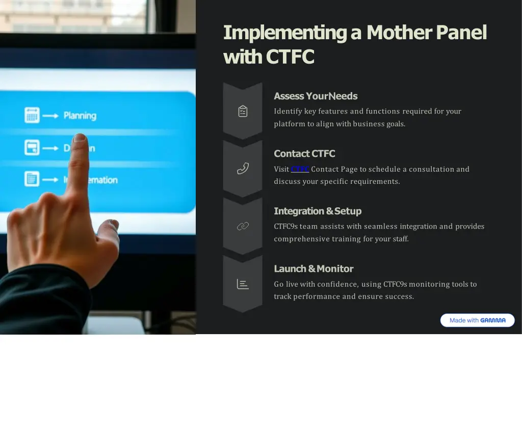 implementing a mother panel with ctfc