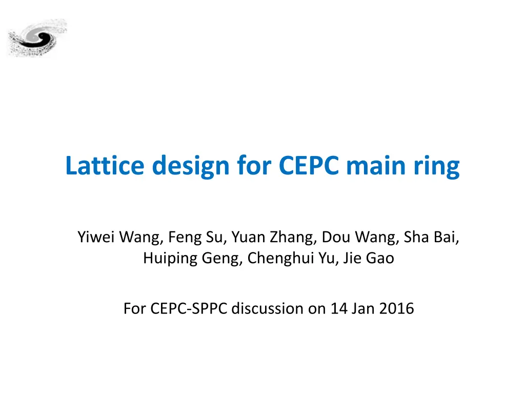 lattice design for cepc main ring