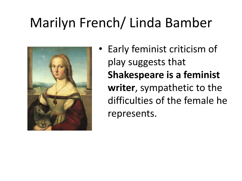 marilyn french linda bamber