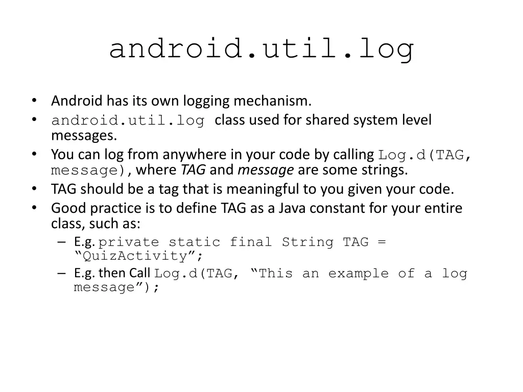 android util log