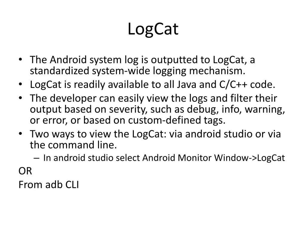 logcat