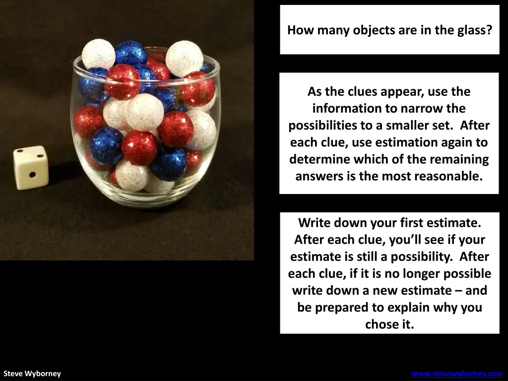 how many objects are in the glass
