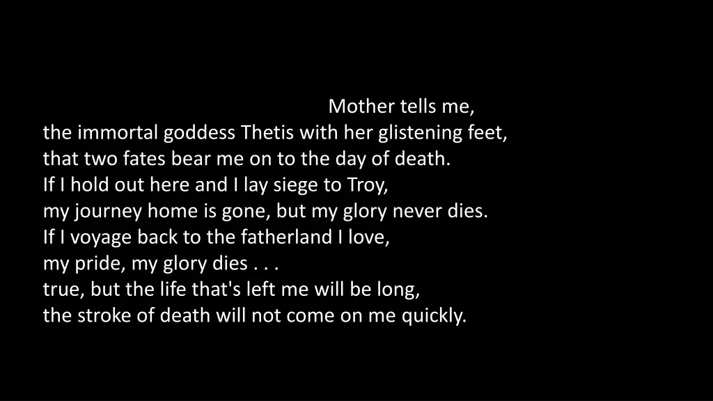 mother tells me
