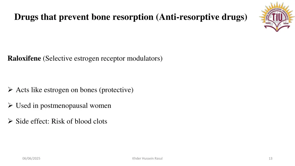 drugs that prevent bone resorption anti 1