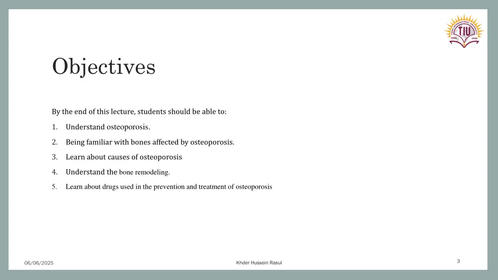 objectives