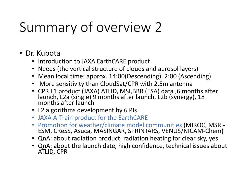 summary of overview 2