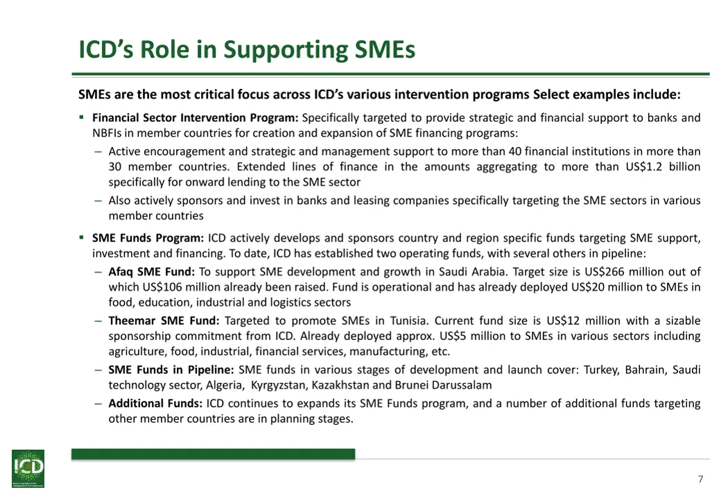 icd s role in supporting smes