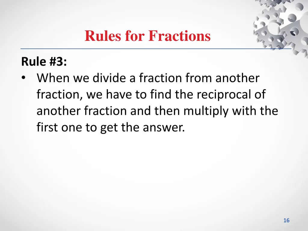 rules for fractions 2