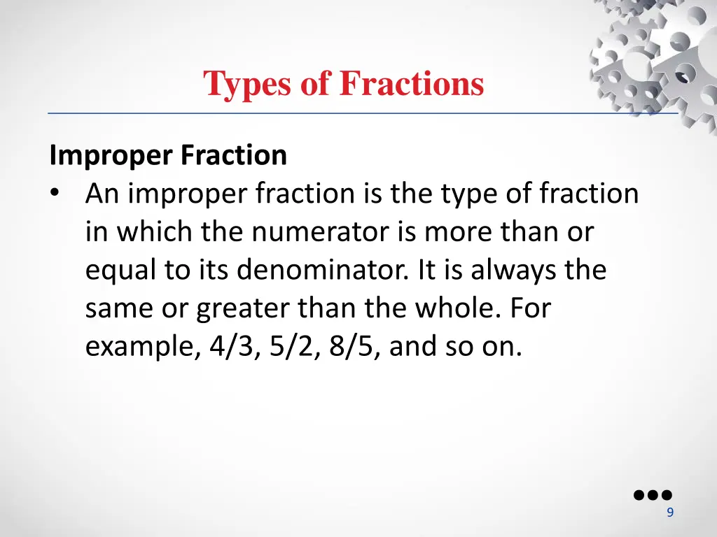 types of fractions 1