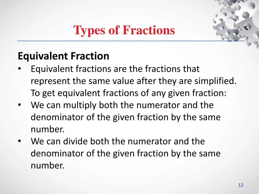 types of fractions 4
