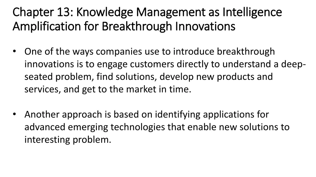 chapter 13 knowledge management as intelligence 1