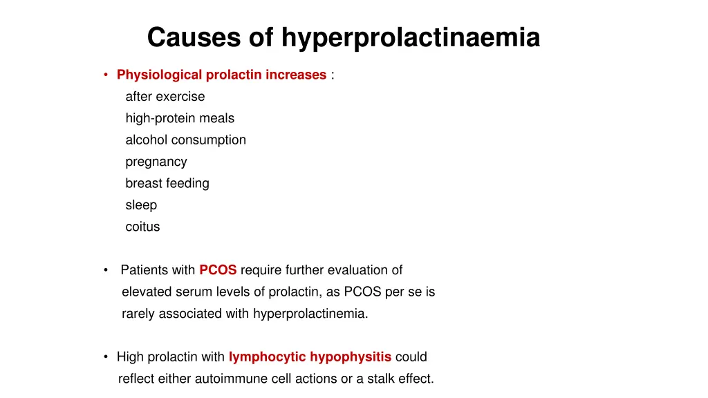 causes of hyperprolactinaemia 2