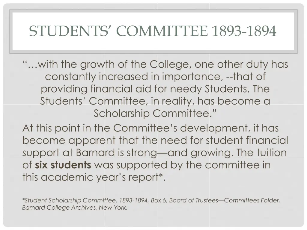 students committee 1893 1894